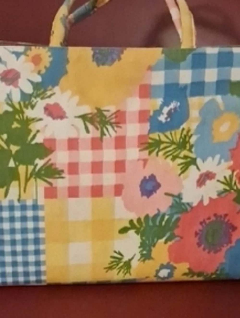 Vintage Margaret Smith Large Floral Patchwork Tote Bag